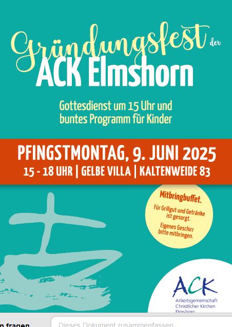 Gründungsfest ACK-Elmshorn