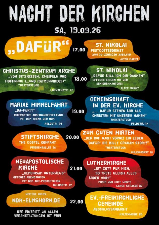Nacht der Kirchen am 19.09.2026