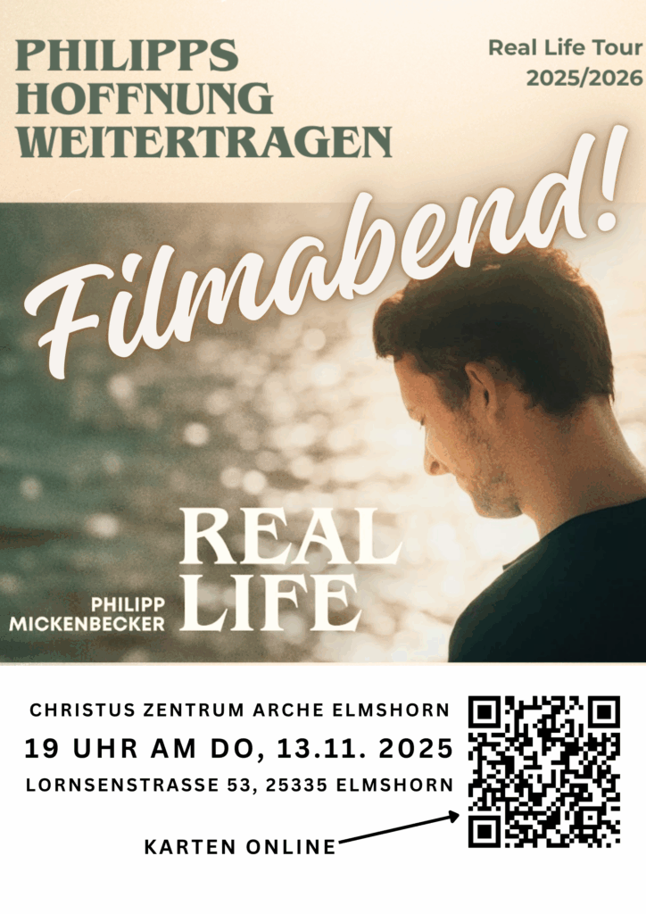 Plakat Kinoabend im CZA: "Philipp Mickenbecker - Real Life"