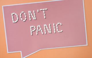 Sprechblase: Keine Panik